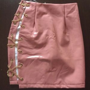 Faux leather skirt
